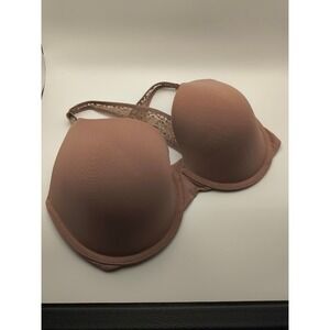 Victoria's Secret Lightly Lined Uplift Bra  32DD Tan Lace‎ Back  Comfort